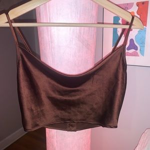 BROWN COWLICK SILY CAMI